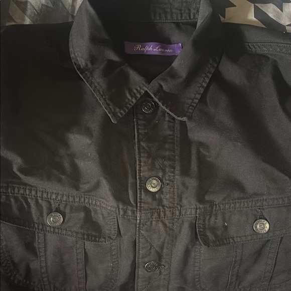 Ralph Lauren purple label Black Denim trucker Jacket